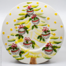 Edelweiss Keramik Teller Servierplatte Weihnachtsbaum mit...
